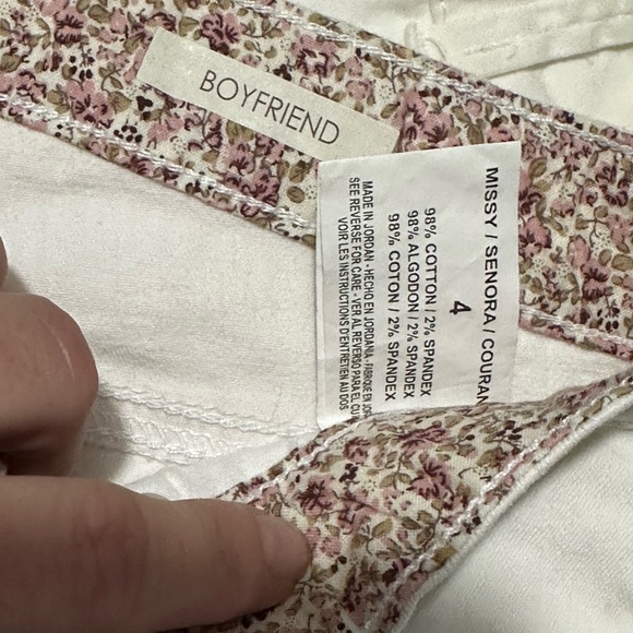 NWT Vintage America White Crops - Picture 6 of 8